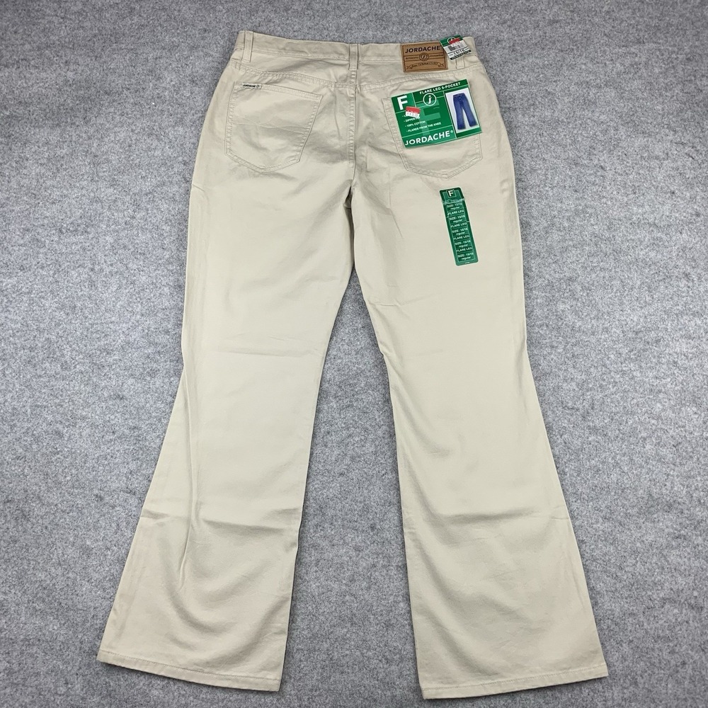 Vintage Jordache Women's Size 15/16 Cream Jeans Flare Leg Low Rise Dead Stock